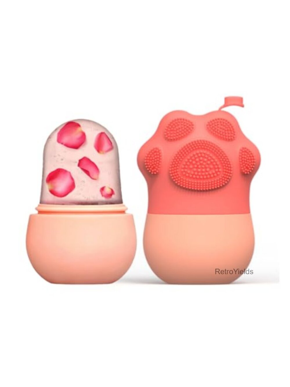 Silicone Ice Roller Massager for Face with Massage Brush, Reusable Facial